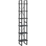 vidaXL Visoka omara siva 40x30x210 cm trdna borovina | Shoptok.si