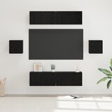 vidaXL Set TV komoda s pohranom s vratima 6 pcs Crni hrast 60 x 30 x 30 cm | shoptok.hr