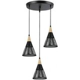  Visilica na sajli HIRA 3xE27/60W/230V, prečnik 40 cm, crna | Eponuda.com