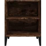  Noćni ormarić s metalnim nogama dimljeni hrast 40 x 30 x 50 cm | Eponuda.ba