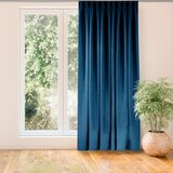  Curtain MILANA color indigo style classic flex 7.5 cm with double pleat chenille 220x225 HOMEDE | shoptok.hr