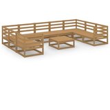  Vrtna sedežna garnitura 10-delna trdna borovina, (20998831) | Shoptok.si