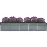  Visoka greda pocinkano jeklo 400x80x45 cm siva | Shoptok.si
