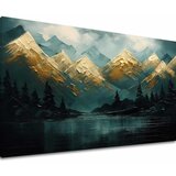  Sodobna stenska slika Gore zahajajočega sonca - PREMIUM ART Cene