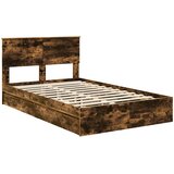  Krevet s od storage s uzglavljem Dimljeni hrast 135 x 190 cm | shoptok.hr