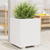 Maison Chic Vrtno cvetlično korito - Cvetlični Lonec belo 40x40x49,5 cm trdna borovina, (21790359) | Shoptok.si