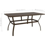  Vrtni stol smeđi 140 x 80 x 72 cm čelični | shoptok.hr