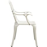  3-dijelni bistro set od lijevanog aluminija bijeli | shoptok.hr