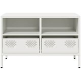 TV ormarić bijeli 68 x 39 x 43,5 cm hladno valjani čelik | shoptok.hr