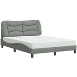  Krevet s madracem svjetlosivi 120 x 200 cm od tkanine | shoptok.hr