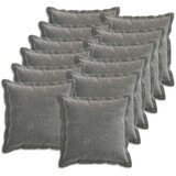  Presvlaka za jastuk 12 kom. HOUTEN Tamnosiva 50 x 50 cm - Tamnosiva 50 x 50 cm 12 | shoptok.hr