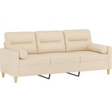  Kavč trosed z blazinami krem 180 cm blago, (20923936) | Shoptok.si