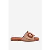 Boto Womens Flat Heeled Sandals With Buckle Beige Lanoni | Shoptok.si