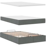 vidaXL Otomanska postelja z vzmetnico siv 120x190 cm blago | Shoptok.si