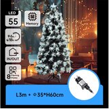 Aigostar LED spoljašnja božićna jelka 55xLED/3,6W/230V/8 funkcija 60cm IP44 hladno bela | Eponuda.com