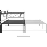  Okvir za krevet na razvlačenje crni metalni 90 x 200 cm | shoptok.hr
