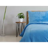 B.E.S. Plava posteljina za krevet za jednu osobu od mikropliša 140x200 cm Uni –
