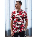 DStreet Koszulka męska camouflage czerwona | Shoptok.si