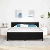 vidaXL Postelja boxspring z vzmetnico Črna 180 x 200 cm blago, (5000126073) | Shoptok.si