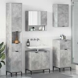  Set namještaja za kupaonicu s ladicama Zidne Betonski sivi | shoptok.hr