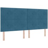 vidaXL LED glava kreveta S LED lampica Plava 200 cm Poliester | shoptok.hr