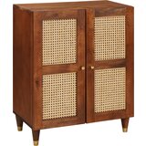 vidaXL Strani šal Rjava 60 x 33 x 75 cm Trdnina mango lesa u