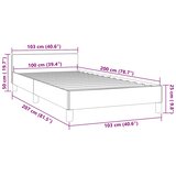  Okvir za krevet bez madraca crni 100x200 cm baršunasti | shoptok.hr