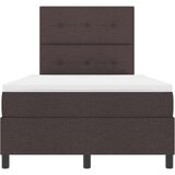Box Okvir postelje z vzmetnico Temno rjav Tkanina 120 x 200 cm, (22067339) | Shoptok.si