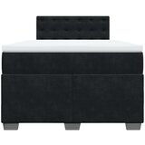  Krevet box spring s madracem crni 120 x 190 cm baršunasti | shoptok.hr