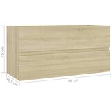 Ormarić za umivaonik boja hrasta sonome 90x38,5x45 cm drveni | Eponuda.ba