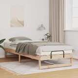  Krevetna konstrukcija Smeđa 100 x 220 cm Čvrsto borovo drvo | shoptok.hr