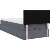 vidaXL otomanski okvir kreveta s madraca tamnosivi 80x200cm baršunasti | shoptok.hr