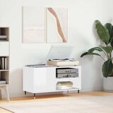 vidaXL Omarica za gramofonske plošče sijaj bela 85x38x48 cm inž. les | Shoptok.si