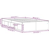 Posteljni okvir dimljen hrast 120x200 cm | Shoptok.si