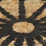  Ručno rađeni tepih od jute s crnim uzorkom 90 cm | shoptok.hr