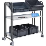 Kongamek Voziček za komisioniranje E-Commerce, 3 police, DxŠxV 1277 x 638 x 1300 mm | Shoptok.si