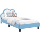  Krevetna konstrukcija s uzglavljem Plava 90 x 190 cm PU | shoptok.hr
