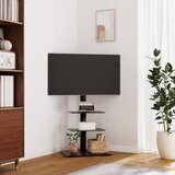 vidaXL Kutni TV stalak s 3 razine za 32 - 65 inča crni cijene