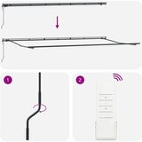 Skrovita tenda Svijetlo siva 600 × 300 cm Tkanina i Aluminij | shoptok.hr