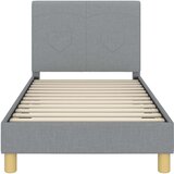  Krevet za djecu s uzglavljem Svijetlo siva 80 x 160 cm tkanina | shoptok.hr