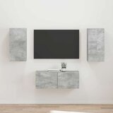  Komplet TV omaric 2 pcs Betonsko siva Konstruiran les, (5000132269) | Shoptok.si
