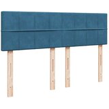 vidaXL Krevet s oprugama i madracem plavi 140x190 cm baršunasti | shoptok.hr