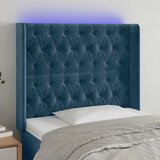  LED uzglavlje tamnoplavo 93x16x118/128 cm baršunasto Cijene