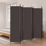 Sobna Paravan 6-delni rjav 300x200 cm blago, (20594977) | Shoptok.si