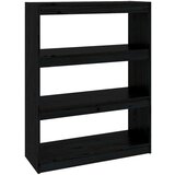 Ormarić za knjige / sobna pregrada crni 80x30x103 5 cm borovina | shoptok.hr