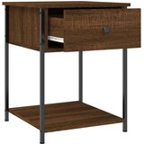  Noćni ormarić boja smeđeg hrasta 44x45x58 cm konstruirano drvo | Eponuda.com