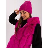 Fashion Hunters Fuchsia women's hat with angora | shoptok.hr