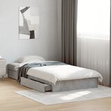  Okvir kreveta s ladicama siva boja betona 90 x 190 cm drveni | shoptok.hr