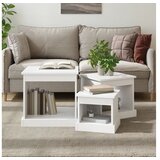  Komplet mizic 3-delni bel inženirski les | Shoptok.si