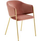 Livetastic naslanjač, kovina, tekstil roza, zlate barve | Shoptok.si
